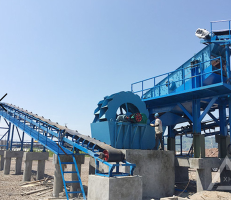 250 Schöpfrad-Sand-Waschmaschinen-Sand-Schrauben-gewundene Exzenterwelle-vibrierender Schirm TPH 60t/h