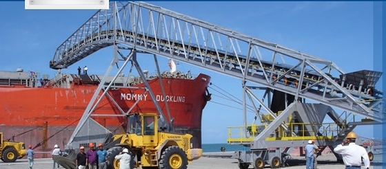 Örtlich festgelegter kontinentaler Förderband-Baumwoll-Polyester-Segeltuch-teleskopischer LKW-ladender Förderer