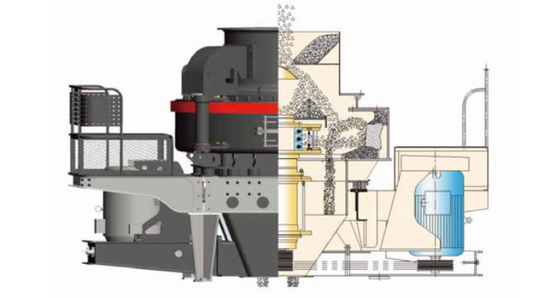 Sand-Hersteller-Maschine 160Kw 540 TPH, vertikaler Wellen-Impaktor des Quarz-Stein-VSI