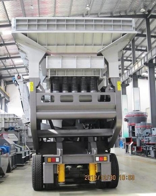50 - Mobile Zerkleinerungsmaschinen-Maschine mit 300 TPH, die Fütterungsgröße des Bergwerk-Kegelbrecher-245mm aussortiert