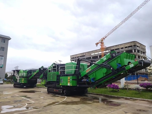 Art mobile Zerkleinerungsmaschinen der Raupen-C106 und kleiner tragbarer Granit-Kies der Siebdruckeinrichtungs-600×900