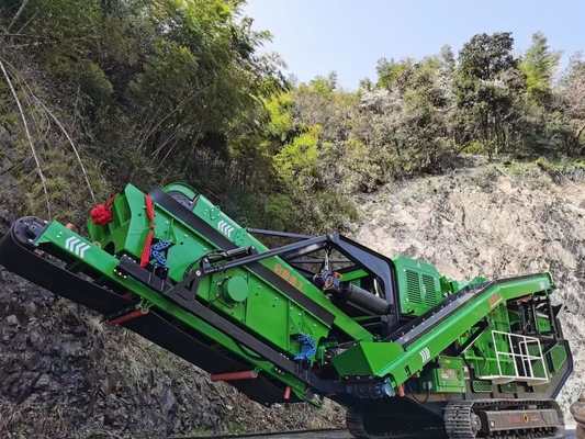 279Kw 230 t-/hbergbau-Zerquetschung und Siebanlage-tragbare Kiefer-Felsen-Zerkleinerungsmaschine